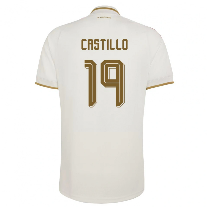 Danxen Mujer Camiseta Venezuela Bryan Castillo #19 Marfil Amarillo 2ª Equipación 26-28 La Camisa México