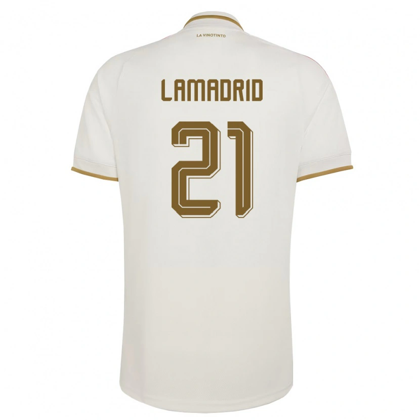 Danxen Mujer Camiseta Venezuela Keiber Lamadrid #21 Marfil Amarillo 2ª Equipación 26-28 La Camisa México