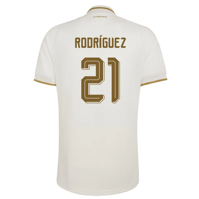 Danxen Mujer Camiseta Venezuela Alexis Rodríguez #21 Marfil Amarillo 2ª Equipación 26-28 La Camisa México