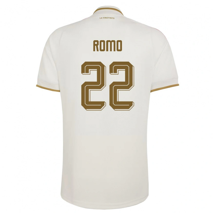 Danxen Mujer Camiseta Venezuela Rafael Romo #22 Marfil Amarillo 2ª Equipación 26-28 La Camisa México