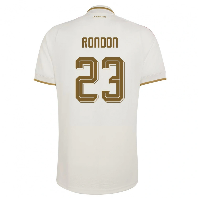 Danxen Mujer Camiseta Venezuela Salomón Rondón #23 Marfil Amarillo 2ª Equipación 26-28 La Camisa México