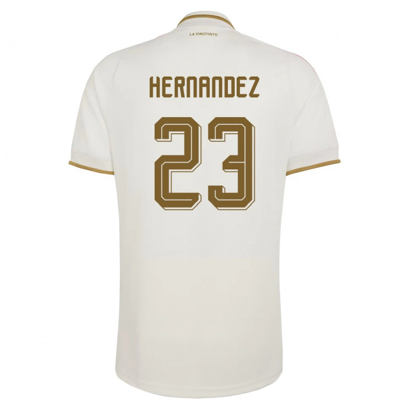 Danxen Mujer Camiseta Venezuela Luifer Hernández #23 Marfil Amarillo 2ª Equipación 26-28 La Camisa México