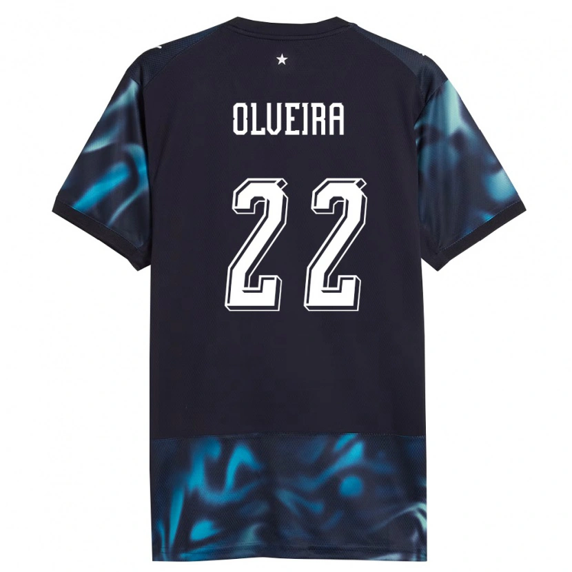 Danxen Mujer Camiseta Paraguay Gastón Olveira #22 Marino Azul Cielo 2ª Equipación 26-28 La Camisa México
