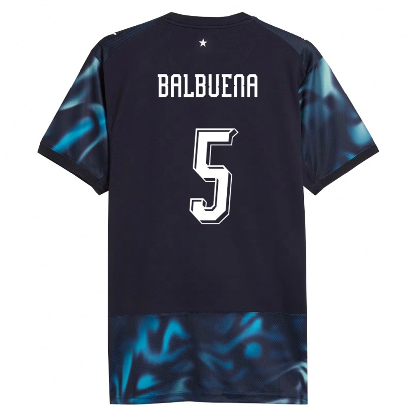 Danxen Mujer Camiseta Paraguay Fabián Balbuena #5 Marino Azul Cielo 2ª Equipación 26-28 La Camisa México