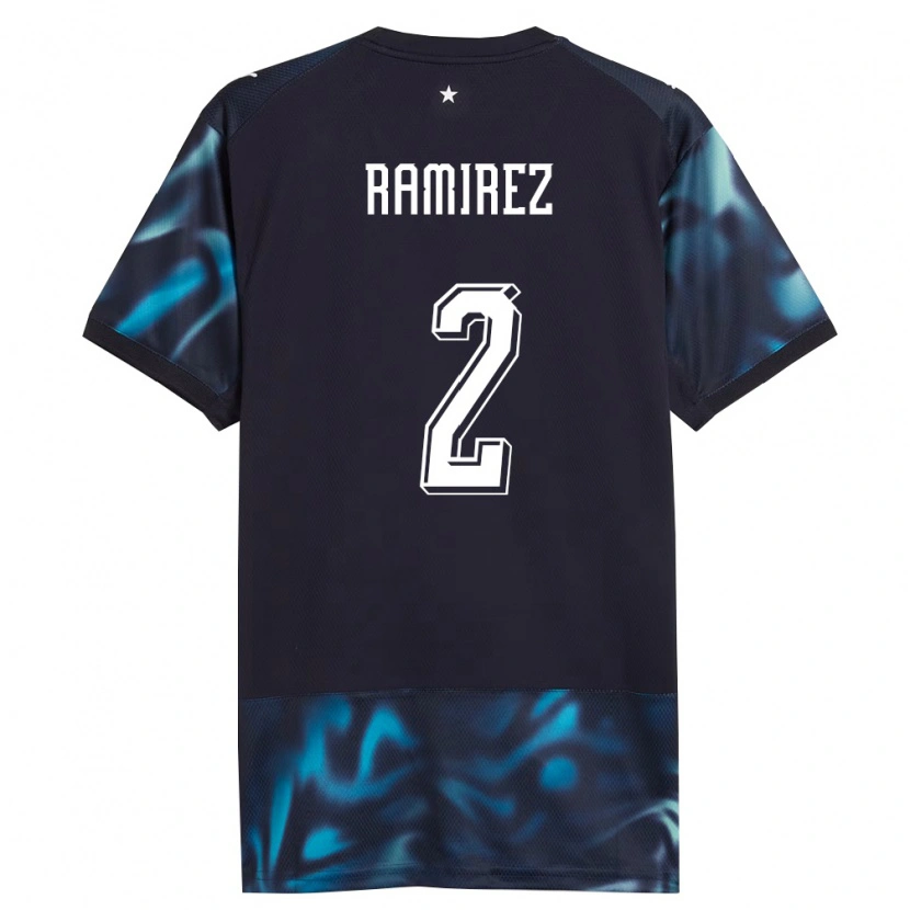 Danxen Mujer Camiseta Paraguay Iván Ramírez #2 Marino Azul Cielo 2ª Equipación 26-28 La Camisa México
