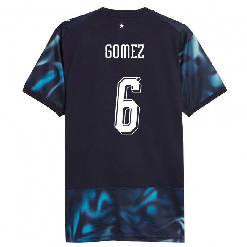 Danxen Mujer Camiseta Paraguay Marcos Gómez #6 Marino Azul Cielo 2ª Equipación 26-28 La Camisa México