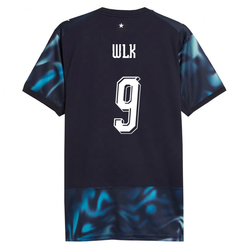 Danxen Mujer Camiseta Paraguay Allan Wlk #9 Marino Azul Cielo 2ª Equipación 26-28 La Camisa México