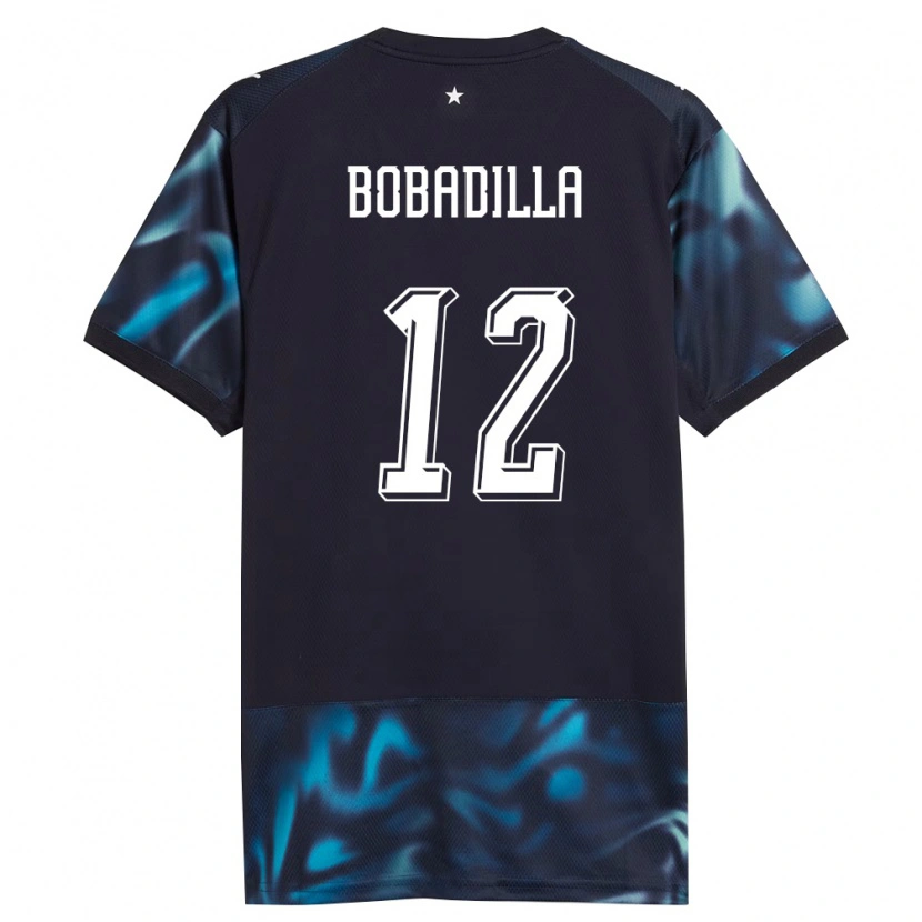 Danxen Mujer Camiseta Paraguay Alicia Bobadilla #12 Marino Azul Cielo 2ª Equipación 26-28 La Camisa México
