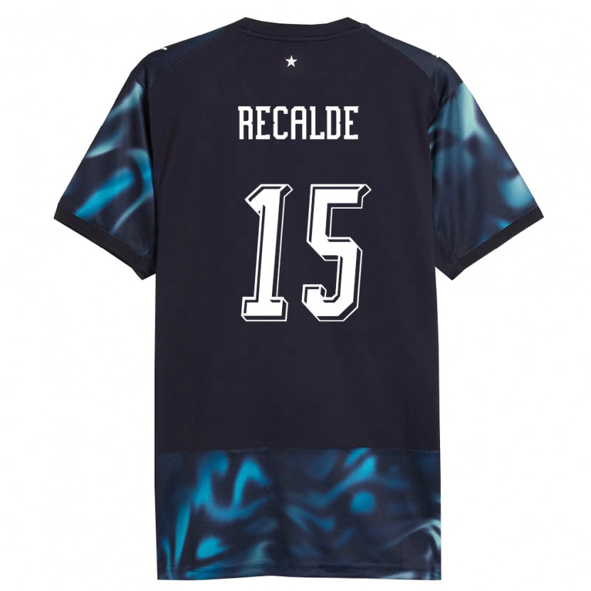 Danxen Mujer Camiseta Paraguay Maximiliano Recalde #15 Marino Azul Cielo 2ª Equipación 26-28 La Camisa México