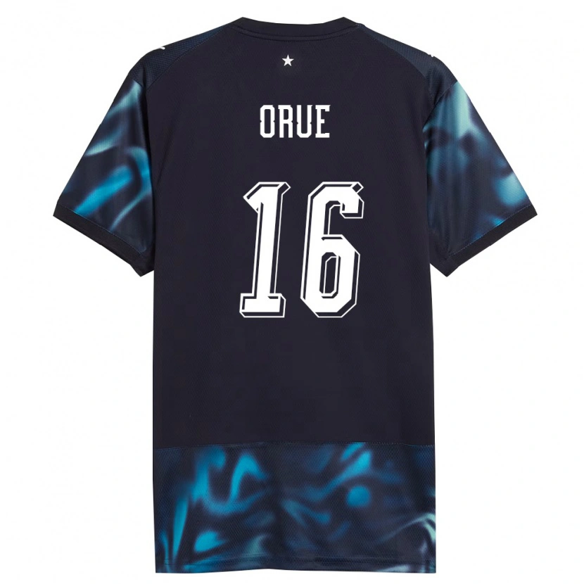 Danxen Mujer Camiseta Paraguay Sebastián Orue #16 Marino Azul Cielo 2ª Equipación 26-28 La Camisa México