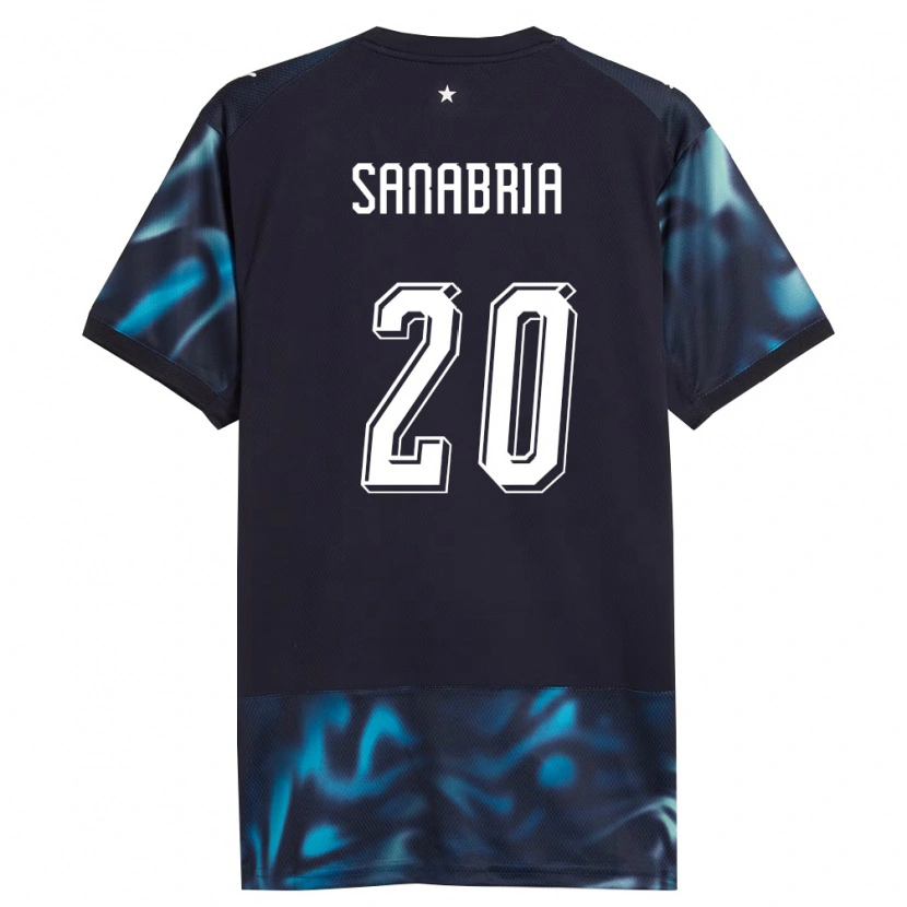 Danxen Mujer Camiseta Paraguay Tobías Sanabria #20 Marino Azul Cielo 2ª Equipación 26-28 La Camisa México