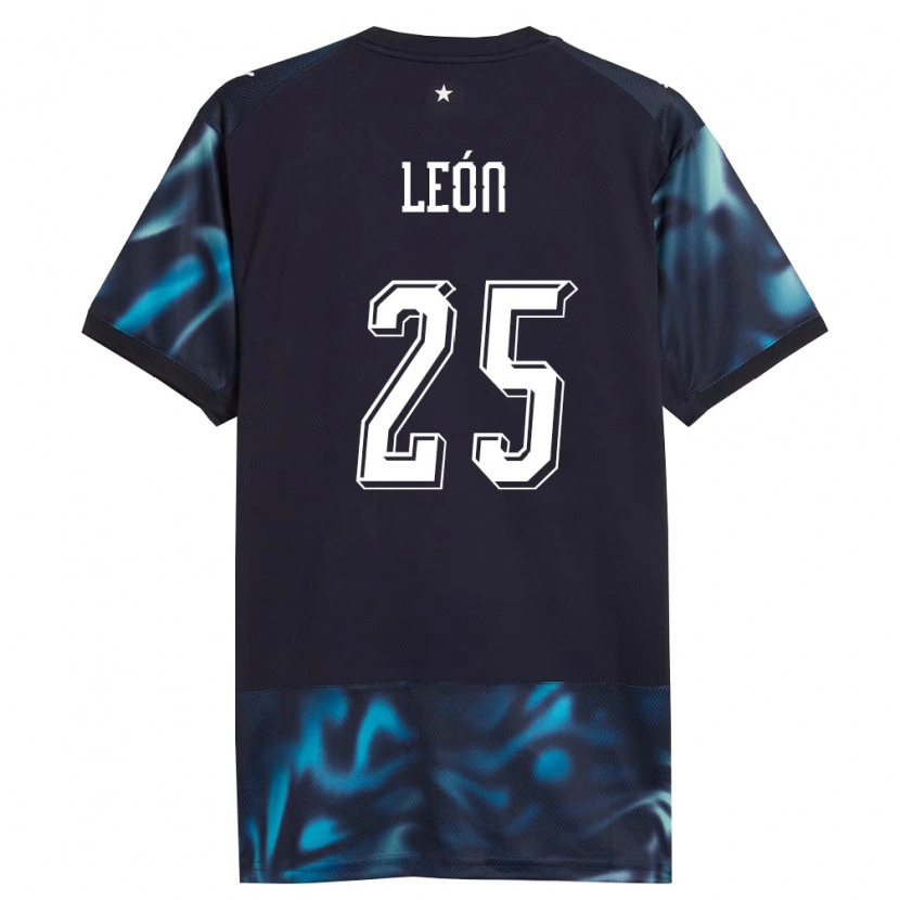 Danxen Mujer Camiseta Paraguay Diego León #25 Marino Azul Cielo 2ª Equipación 26-28 La Camisa México