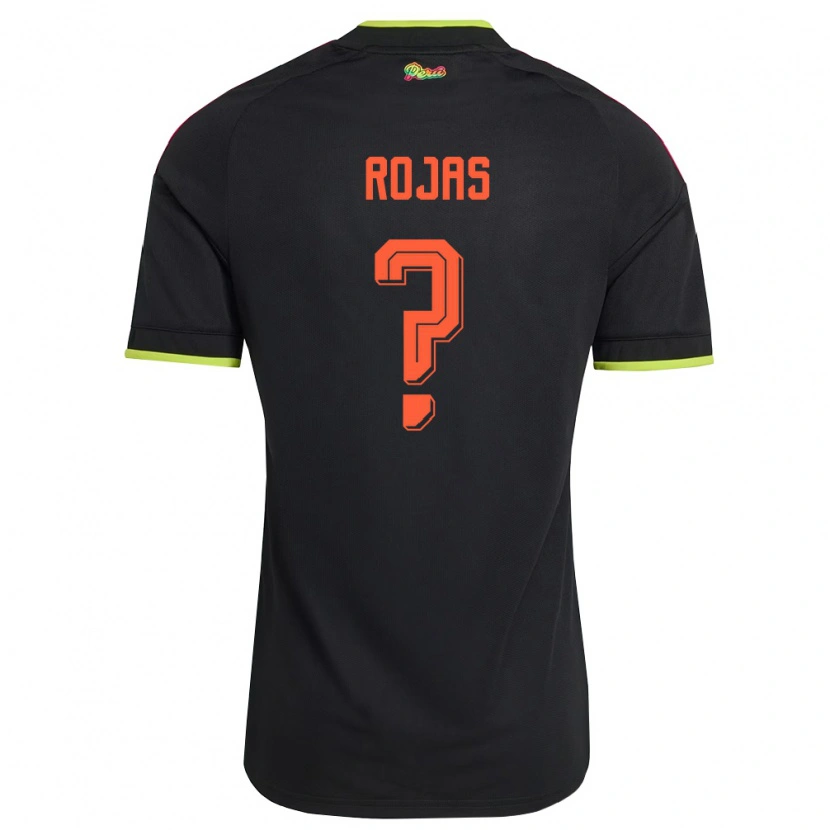 Danxen Mujer Camiseta Perú Alex Rojas #0 Negro Amarillo Rosa 2ª Equipación 26-28 La Camisa México