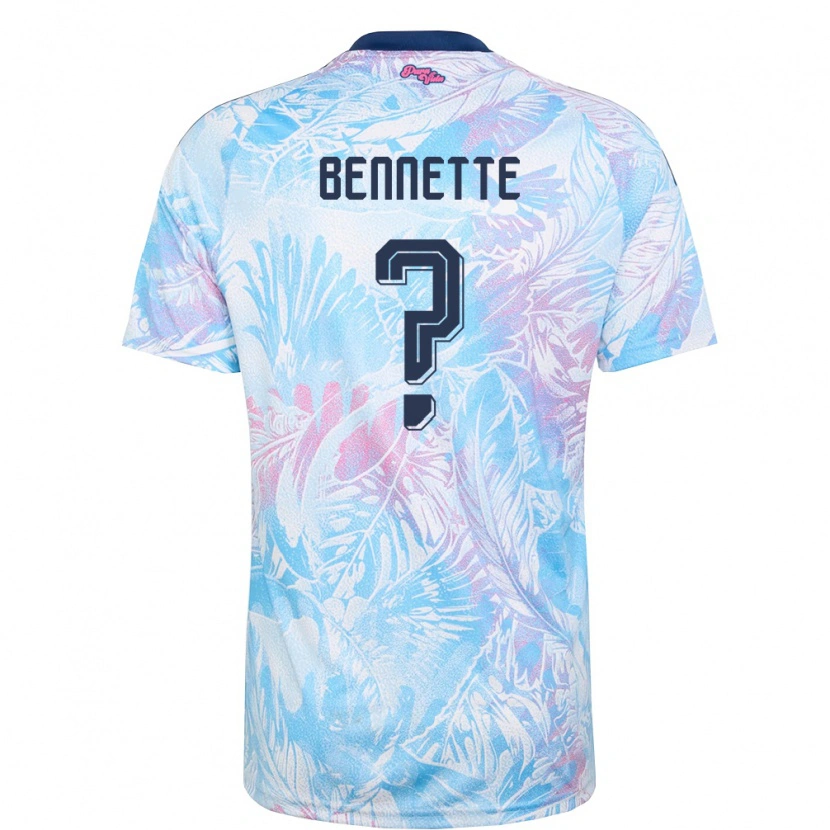 Danxen Mujer Camiseta Costa Rica Jewison Bennette #0 Azul Cielo Marino Rosa 2ª Equipación 26-28 La Camisa México