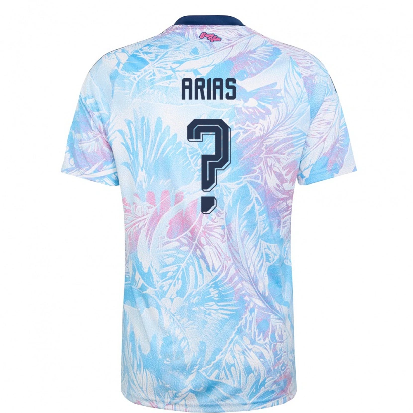 Danxen Mujer Camiseta Costa Rica Jose Arias #0 Azul Cielo Marino Rosa 2ª Equipación 26-28 La Camisa México