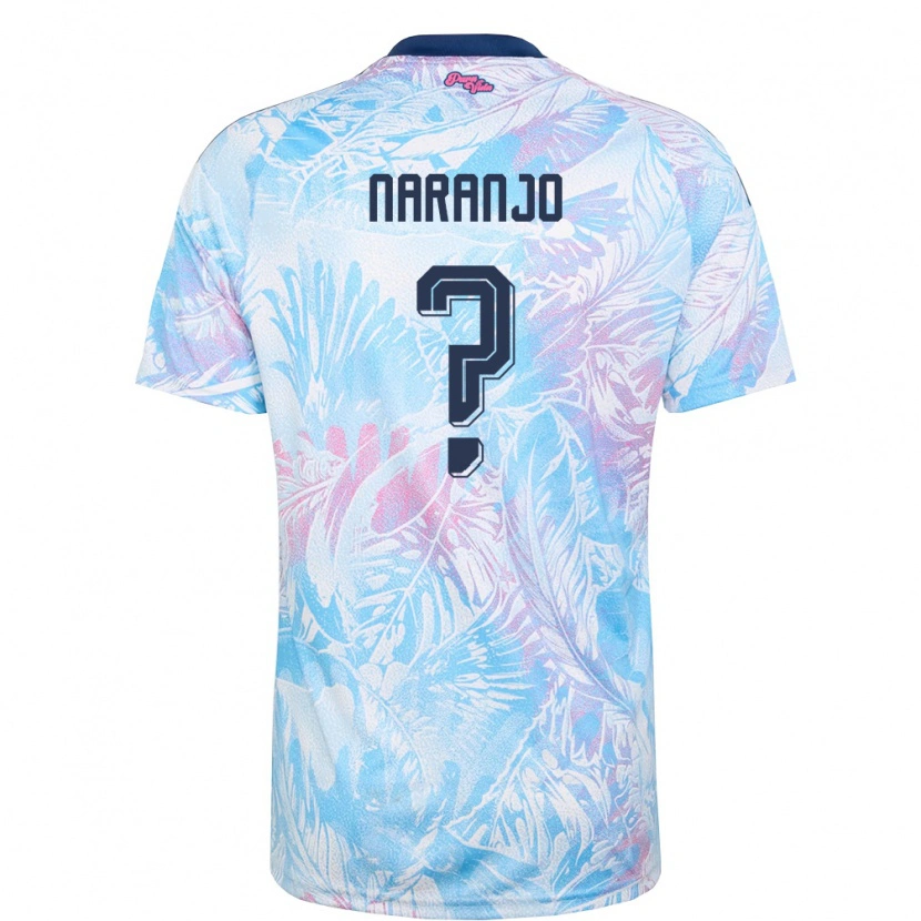 Danxen Mujer Camiseta Costa Rica Andry Naranjo #0 Azul Cielo Marino Rosa 2ª Equipación 26-28 La Camisa México