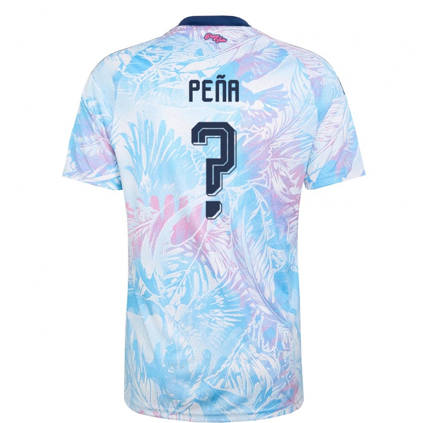 Danxen Mujer Camiseta Costa Rica Randy Pena #0 Azul Cielo Marino Rosa 2ª Equipación 26-28 La Camisa México