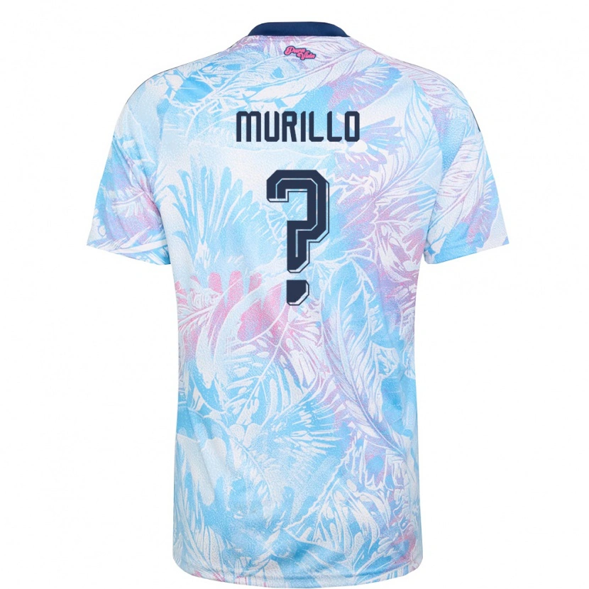 Danxen Mujer Camiseta Costa Rica Isaac Murillo #0 Azul Cielo Marino Rosa 2ª Equipación 26-28 La Camisa México