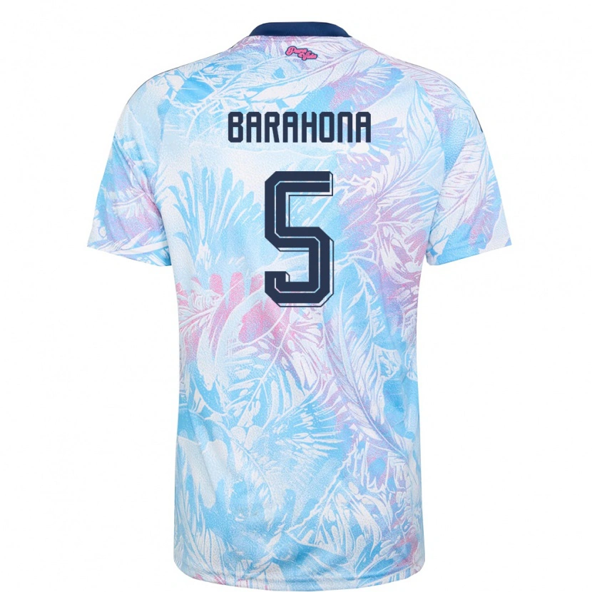 Danxen Mujer Camiseta Costa Rica Alberth Barahona #5 Azul Cielo Marino Rosa 2ª Equipación 26-28 La Camisa México
