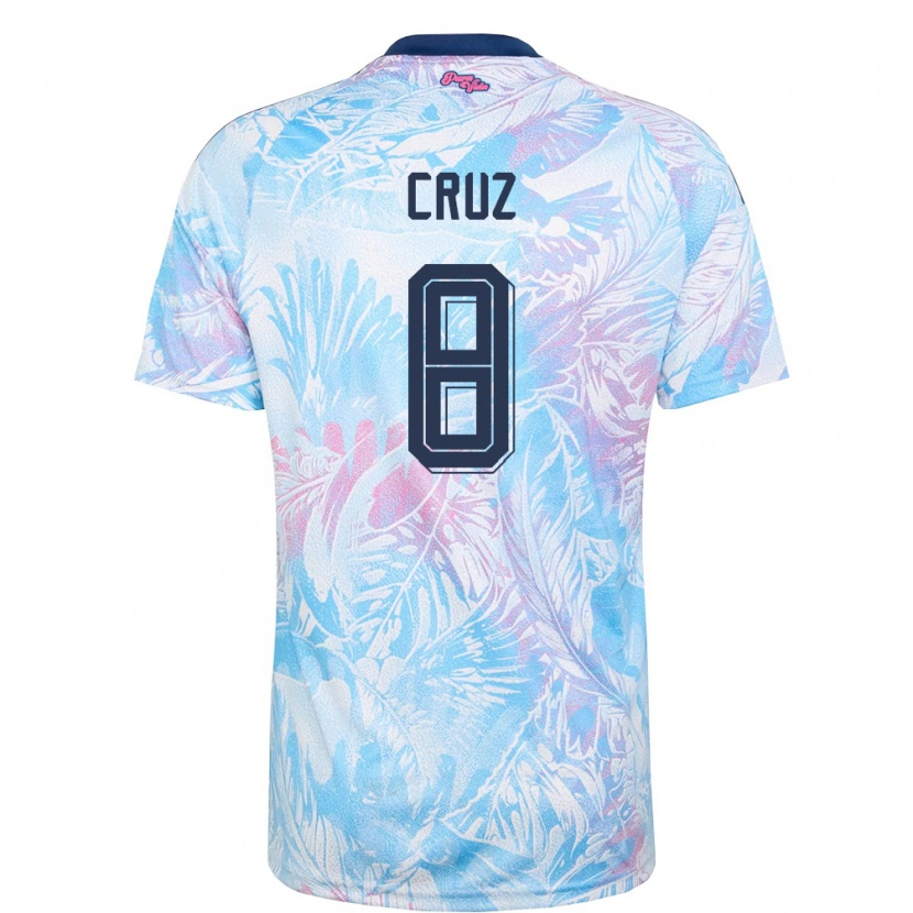 Danxen Mujer Camiseta Costa Rica Daniela Cruz #8 Azul Cielo Marino Rosa 2ª Equipación 26-28 La Camisa México