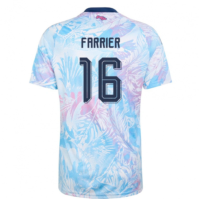 Danxen Mujer Camiseta Costa Rica Kaden Farrier #16 Azul Cielo Marino Rosa 2ª Equipación 26-28 La Camisa México