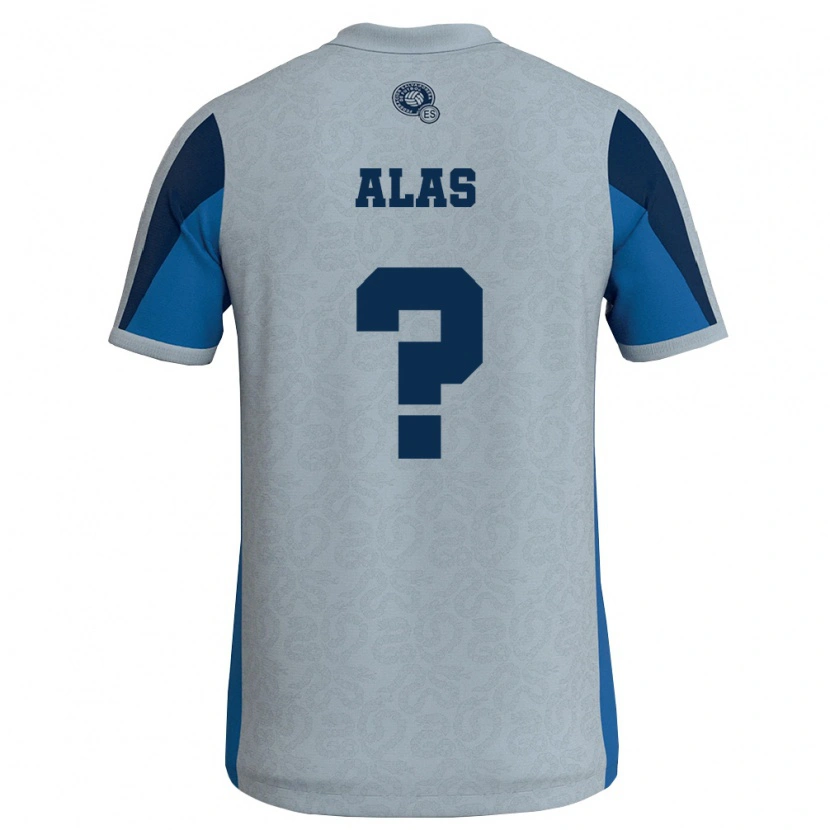 Danxen Mujer Camiseta El Salvador Matías Alas #0 Blanco Azul Cielo 2ª Equipación 26-28 La Camisa México