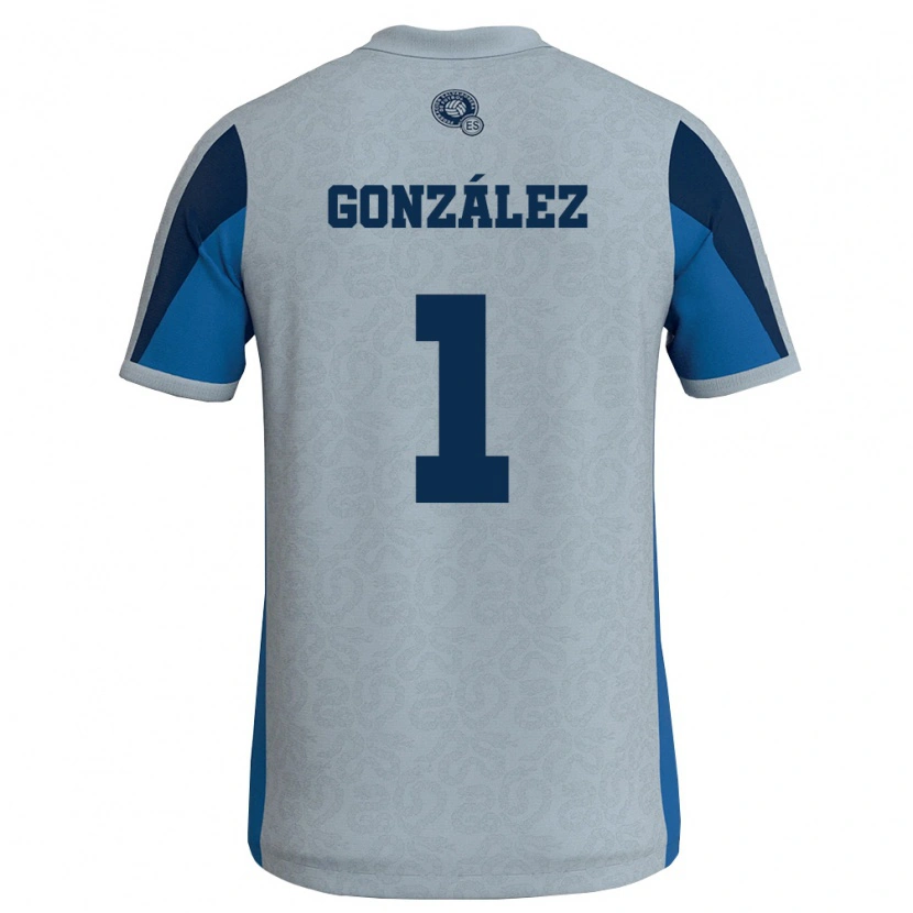 Danxen Mujer Camiseta El Salvador Mario González #1 Blanco Azul Cielo 2ª Equipación 26-28 La Camisa México