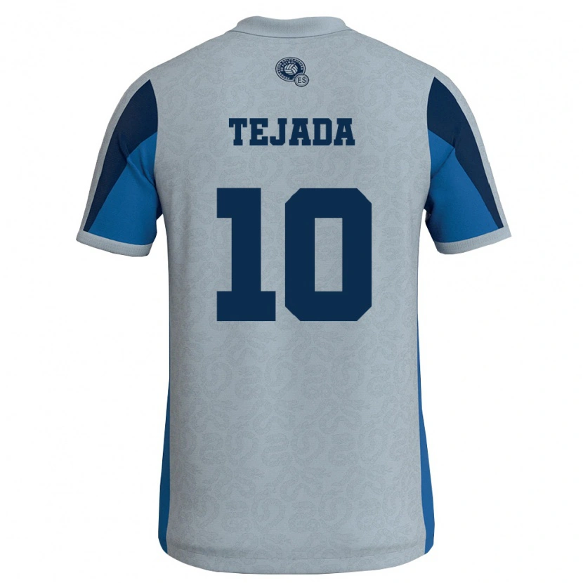 Danxen Mujer Camiseta El Salvador Rafael Tejada #10 Blanco Azul Cielo 2ª Equipación 26-28 La Camisa México