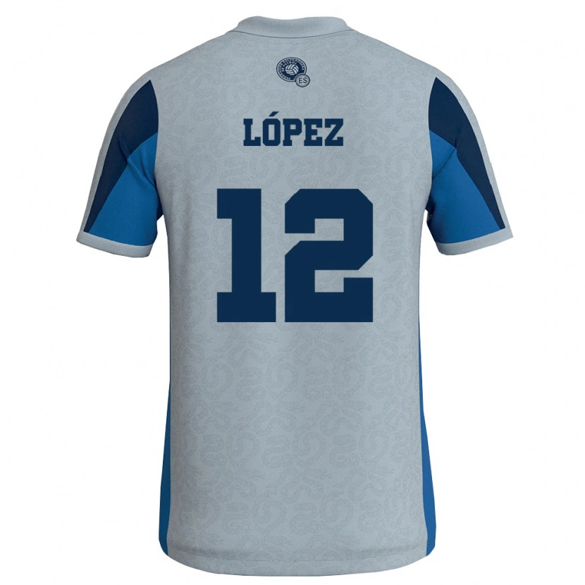 Danxen Mujer Camiseta El Salvador Abigaíl López #12 Blanco Azul Cielo 2ª Equipación 26-28 La Camisa México