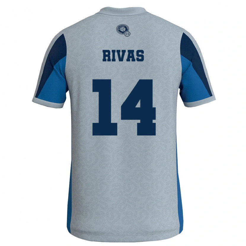 Danxen Mujer Camiseta El Salvador Keylor Rivas #14 Blanco Azul Cielo 2ª Equipación 26-28 La Camisa México