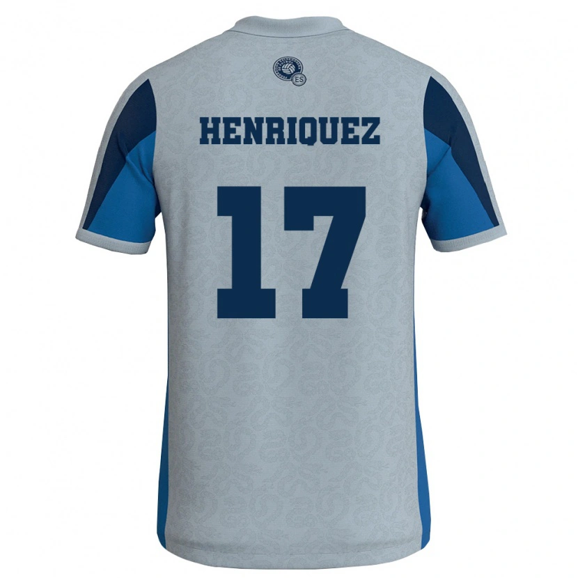 Danxen Mujer Camiseta El Salvador Jairo Henríquez #17 Blanco Azul Cielo 2ª Equipación 26-28 La Camisa México