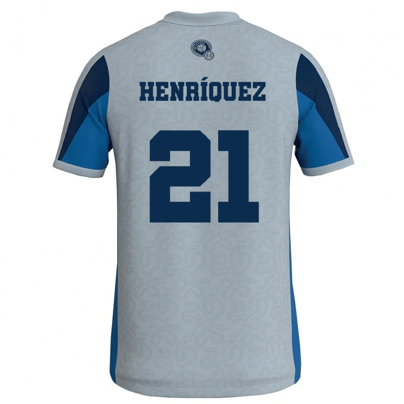 Danxen Mujer Camiseta El Salvador Alejandro Henríquez #21 Blanco Azul Cielo 2ª Equipación 26-28 La Camisa México