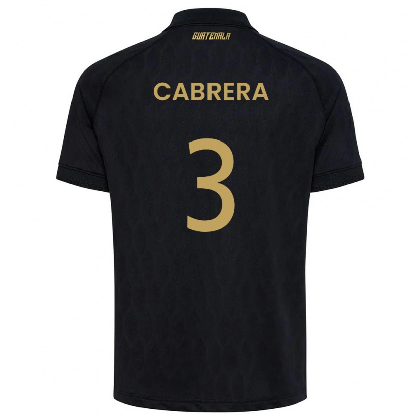 Danxen Mujer Camiseta Guatemala Gabriel Cabrera #3 Negro Azul Cielo Blanco 2ª Equipación 26-28 La Camisa México