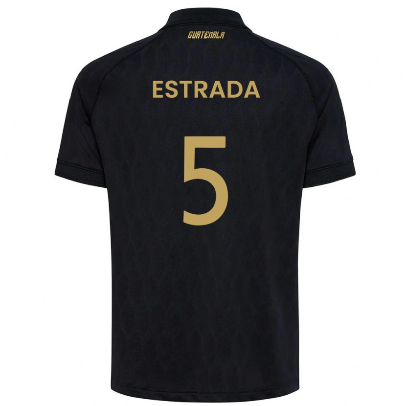 Danxen Mujer Camiseta Guatemala Elizabeth Estrada #5 Negro Azul Cielo Blanco 2ª Equipación 26-28 La Camisa México