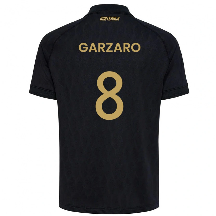 Danxen Mujer Camiseta Guatemala Santiago Garzaro #8 Negro Azul Cielo Blanco 2ª Equipación 26-28 La Camisa México