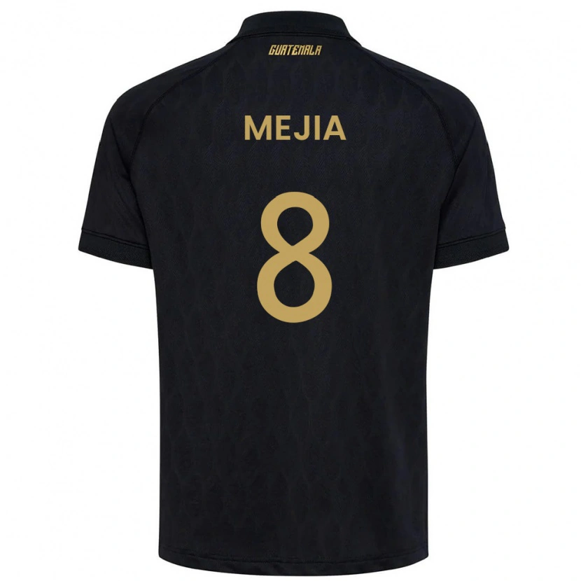 Danxen Mujer Camiseta Guatemala Robert Mejia #8 Negro Azul Cielo Blanco 2ª Equipación 26-28 La Camisa México