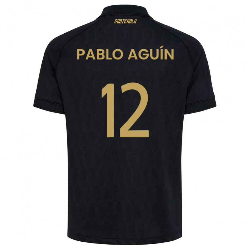 Danxen Mujer Camiseta Guatemala Luis Pablo Aguín #12 Negro Azul Cielo Blanco 2ª Equipación 26-28 La Camisa México