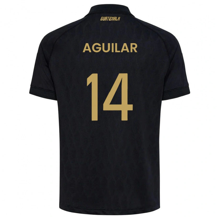 Danxen Mujer Camiseta Guatemala Yordi Aguilar #14 Negro Azul Cielo Blanco 2ª Equipación 26-28 La Camisa México