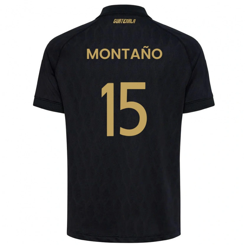 Danxen Mujer Camiseta Guatemala Figo Montaño #15 Negro Azul Cielo Blanco 2ª Equipación 26-28 La Camisa México