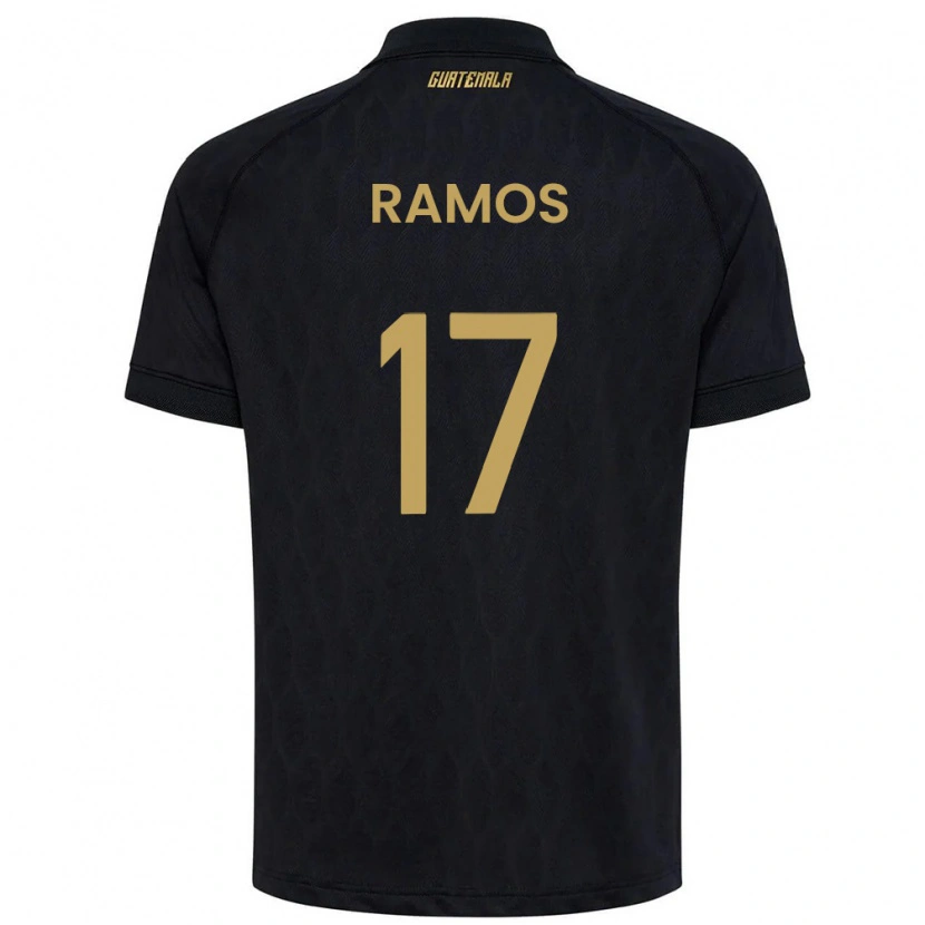 Danxen Mujer Camiseta Guatemala Julio Ramos #17 Negro Azul Cielo Blanco 2ª Equipación 26-28 La Camisa México