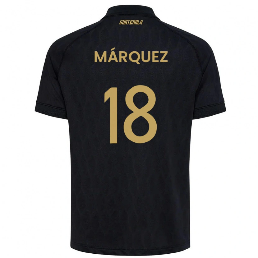 Danxen Mujer Camiseta Guatemala Ricardo Márquez #18 Negro Azul Cielo Blanco 2ª Equipación 26-28 La Camisa México