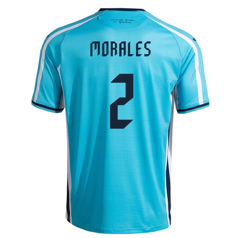 Danxen Mujer Camiseta Honduras Yensel Morales #2 Azul Cielo Marino 2ª Equipación 26-28 La Camisa México