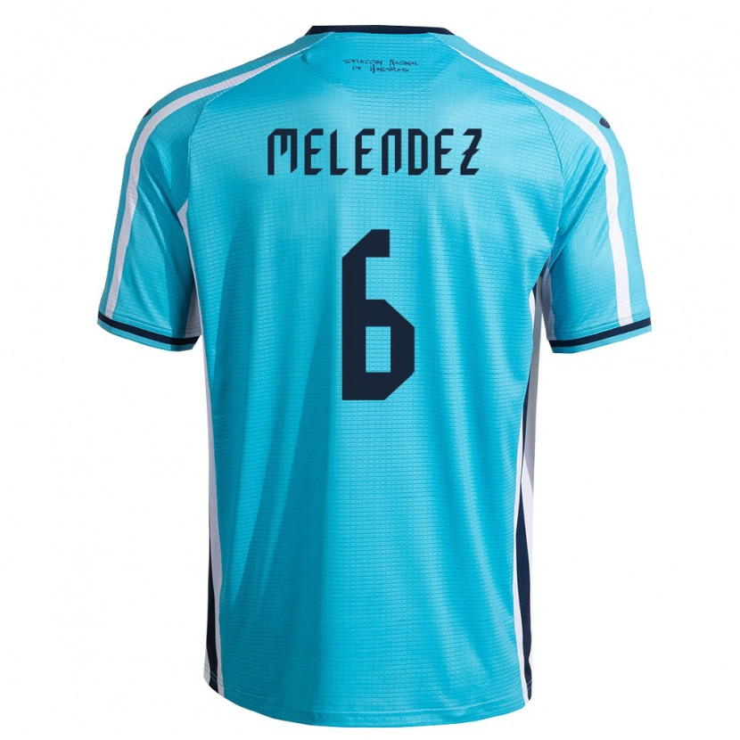 Danxen Mujer Camiseta Honduras Cristopher Meléndez #6 Azul Cielo Marino 2ª Equipación 26-28 La Camisa México