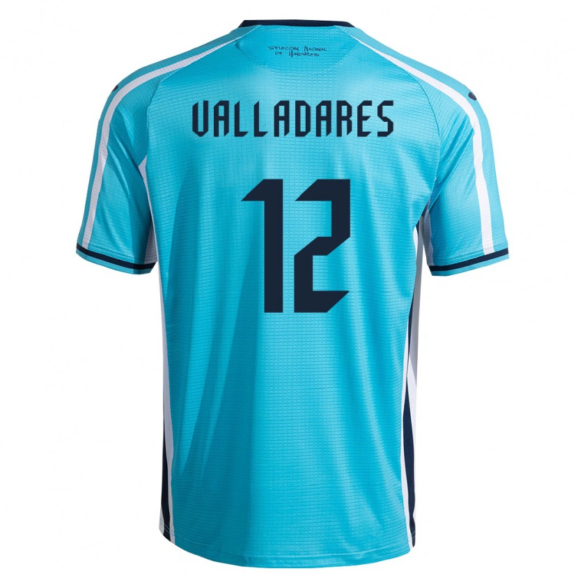 Danxen Mujer Camiseta Honduras Noel Valladares #12 Azul Cielo Marino 2ª Equipación 26-28 La Camisa México
