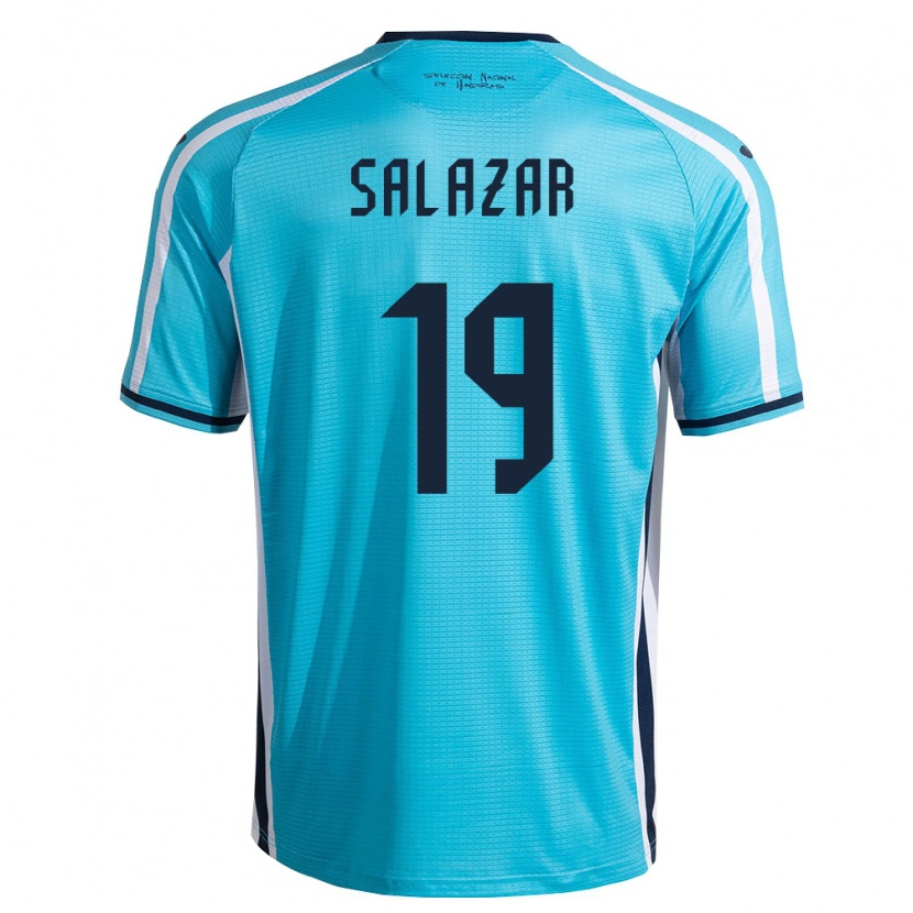 Danxen Mujer Camiseta Honduras Víctor Salazar #19 Azul Cielo Marino 2ª Equipación 26-28 La Camisa México