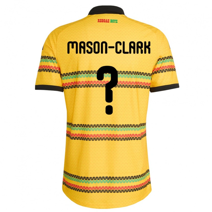 Danxen Niño Camiseta Jamaica Ephron Mason-Clark #0 Amarillo Negro Verde 1ª Equipación 26-28 La Camisa México