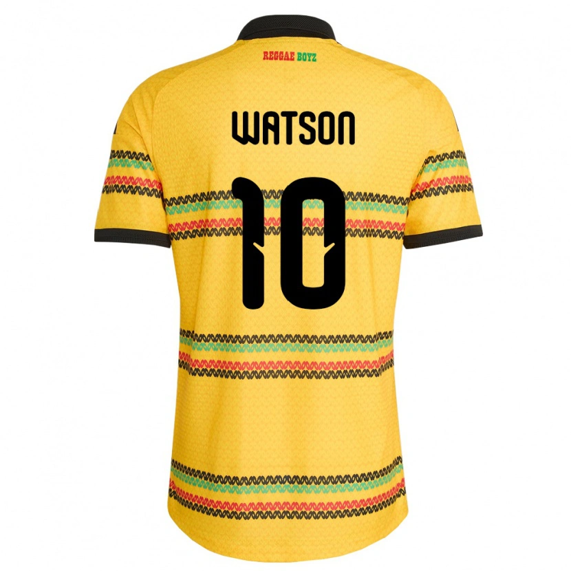 Danxen Niño Camiseta Jamaica Orane Watson #10 Amarillo Negro Verde 1ª Equipación 26-28 La Camisa México