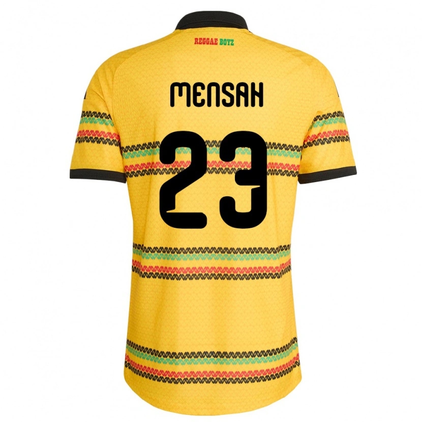 Danxen Niño Camiseta Jamaica Serena Mensah #23 Amarillo Negro Verde 1ª Equipación 26-28 La Camisa México