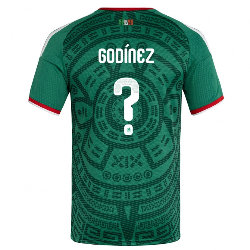 Danxen Niño Camiseta México Henry Godínez #0 Verde Blanco Rojo 1ª Equipación 26-28 La Camisa México