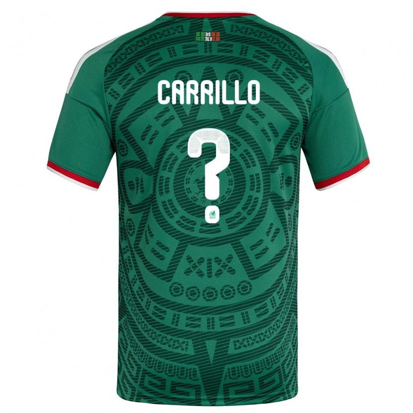 Danxen Niño Camiseta México Stéphano Carrillo #0 Verde Blanco Rojo 1ª Equipación 26-28 La Camisa México